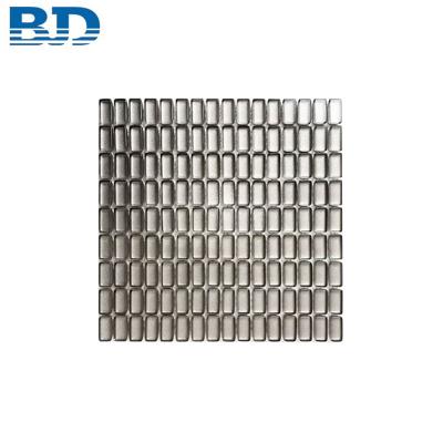 China Parquet Shower Wall Back Metallic Color Glass Mosaic Slab for sale