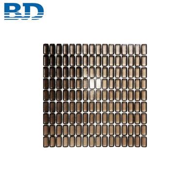 China Hot Melt Small Chips Glass Mosaic Flooring Bathroom Shower Tile for sale