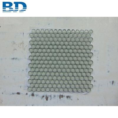 China Modern Wall Gray Penny Round Glass Mosaic Bathroom Tile for sale