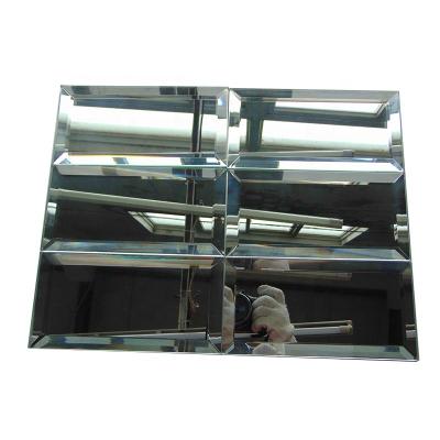 China Modern Home Decoration Silver Bevel Mirror Glass Bevel Tile Glass Tile for sale