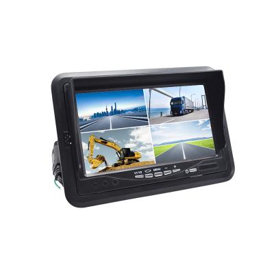 China Car Reverse Rear View Monitor 1024X600 RGB 7 Inch Color TFT LCD Screen TV Monitor With 2AV Bracket 2AV Video Input Port For Bus Truck for sale