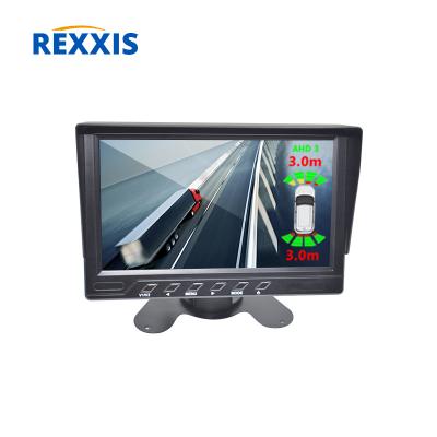 China 7 inch car truck bus taxi forklift 1080p rearview led reversing mirror warning monitor universal car lcd display monitor dash car reversing for sale