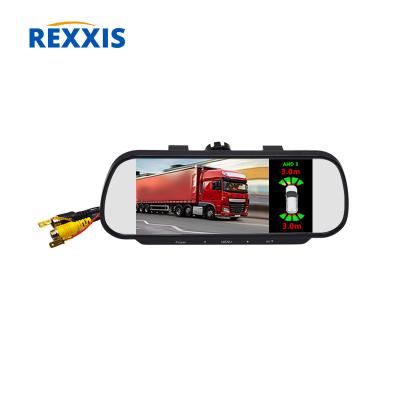 China 7 Inch Tft LCD Monitor Car Truck Rear View Mirror RGB 9-36v Split Function Reversing Assist Car Bus Truck Rear View for sale