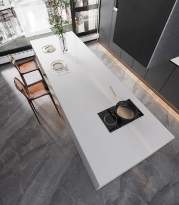 China Modern 6 Degree Mohs Quartz Kitchen Countertops Made By Chinese Advanced Technology for sale