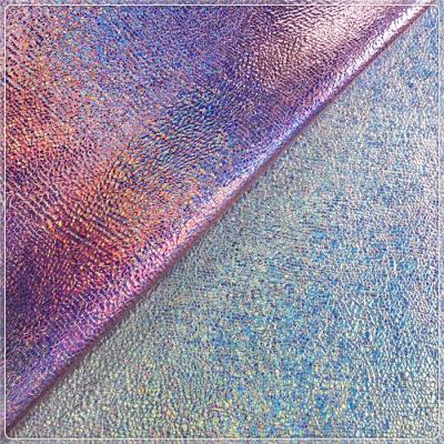 China NTH-05-0826-03 Abrasion-Resistant Foiled PU Faux Leather Soft Metallic Leather For Shoes And Bags for sale