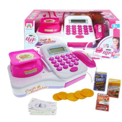 China Electronic Import Toy Cash Register For Kids Eco-friendly Material House Role Play Supermarket Set for sale