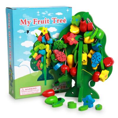 China 2021 Hot Selling Montessori Eco-friendly Material Educational Toys Fruit Tree Wooden Toys For Children for sale