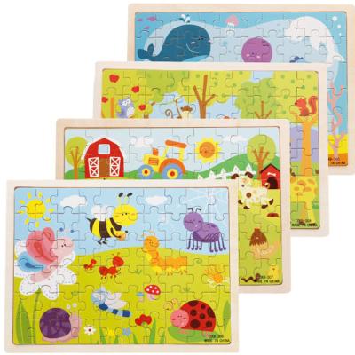 China New DIY TOY Children Cartoon Puzzles Wooden Puzzles Educational Puzzles Toys for sale