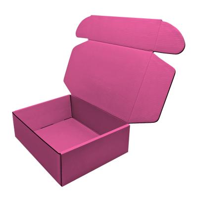 China Pink Corrugated Skin Care Box Cosmetics Packaging Box Recyclable Custom Printed Packaging Mailing Boxes Custom Logo For Packaging for sale