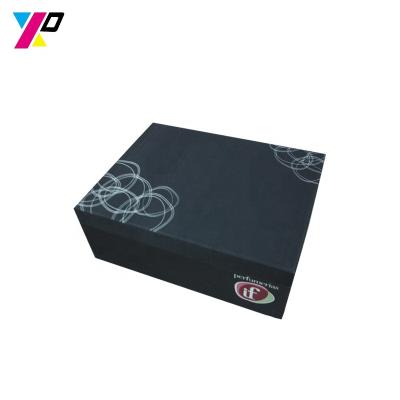 China OEM Recyclable Wholesale Custom Printing Matte Black Full Logo Gift Box Magnetic Foldable Paper For Packaging for sale