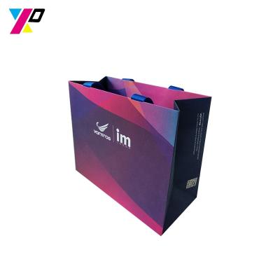 China Recyclable High Quality Fancy Kraft Paper Desgin Printing Logo Customized Shopping Advertising Bag for sale