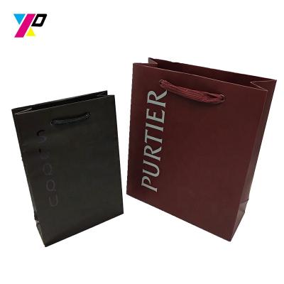 China Recyclable Custom Luxury Exquisite Workmanship Grocery Shopping Logo Printing Shopping Paper Bag With Handle for sale