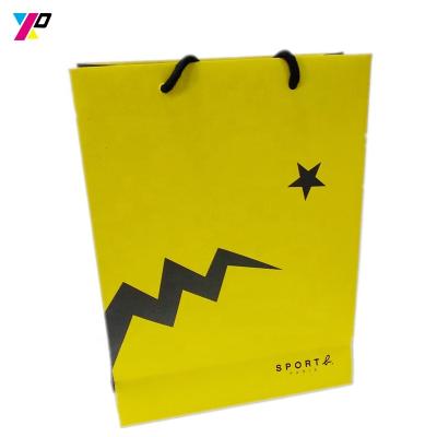 China Recyclable cheap custom logo printing kraft paper small size paperhandmade shopping paper bag with black handle for sale