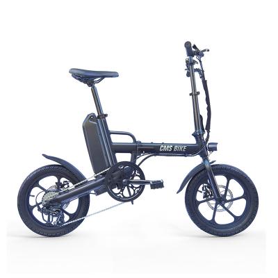 China Aluminum Alloy 16inch Mini New Design E-bike 36V 250W Motor City Electric Bike Folding Electric Bicycle for sale