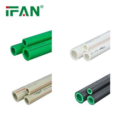 China Water Supply IFAN Factory  PN16- PN25 100% Raw Material PPR Pipe 20mm-110mm  Hot and Cold Water Supply PPR Plastic Pipes for sale