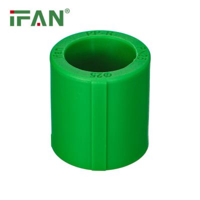 China Water Pipe System IFAN Manufacturer Pn25 Green Color 20-110mm Socket Plastic PPR Pipe Fitting For Cold And Hot Water for sale