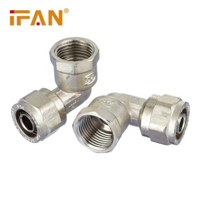 China Anti-corrosion IFANPlus OEM PEX Pipe Fittings 16-20mm Male Female Threaded Elbow Brass PEX Fittings for sale