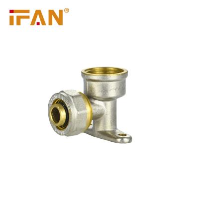 China Anti-corrosion IFAN Brass PEX Pipe Fittings Seated Female Thread Elbow Brass Compression Fittings For PEX Pipe for sale