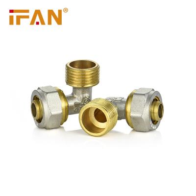 China Anti-corrosion IFAN PEX Al PEX Fitting 20-32mm Male And Female Elbow 1/2 Inch Brass PEX Fittings for sale