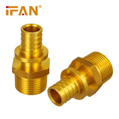 China Anti-corrosion IFAN Factory 16-32mm CW617 Brass Slide Fittings Male Thread Socket PEX Fittings for sale