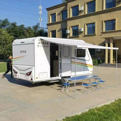 China ASJ-480 Caravan Offroad Towing Camper Trailer Towing RV Travel Trailer 4 Person Caravan Trailer Camper Trailer for sale