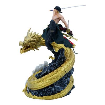 China One Piece Anime Action Figure Toy GK Japan Cartoon Dragon Battle High Quality Roronoa Zoro Model Doll Purple On Top PVC Figure Toy for sale