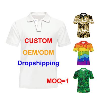 China High Quality Anti-Wrinkle Digital Copy OEM/ODM Customize High Quality Men's Polo Shirts Wholesale for sale