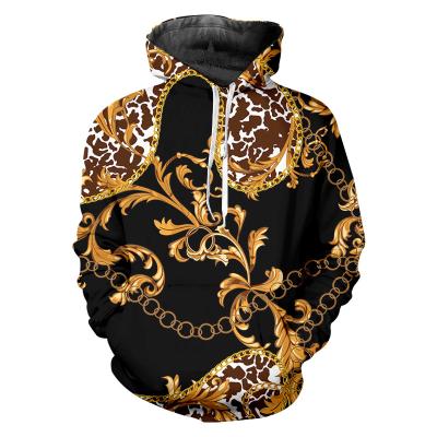 China wholesale 3d printing oversized polyester hoodie custom made hot sale Anti-wrinkle men's casual men's clothing for sale