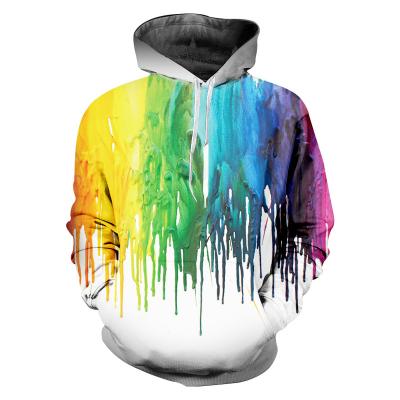 China Custom unisex oversized Anti-wrinkle paint tie dye 3D print pullover hoodies hoodie sweatshirts for sale