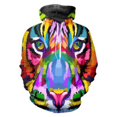 China Wholesale custom new fashion Anti-wrinkle pullover logt sweatshirts unisex tiger print hoodies for sale