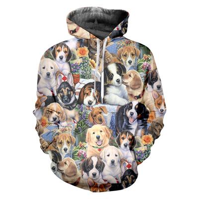 China Anti-wrinkle drop shipping 3D hoodie unisex digital print Kawaii sweatshirts animal hooded custom for sale