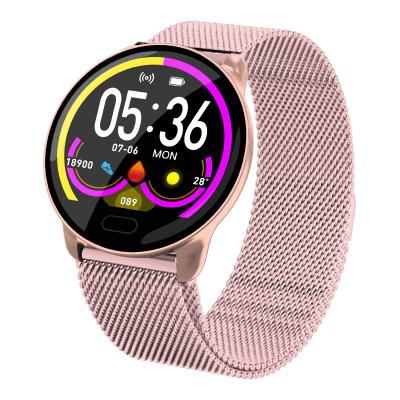 China K9 Black Smart Watch, D-shape Display Large Touch Screen Weather Forecast MP3 Playback Gold Silver Metallic Bands Waterproof Smartwatch K9 for sale