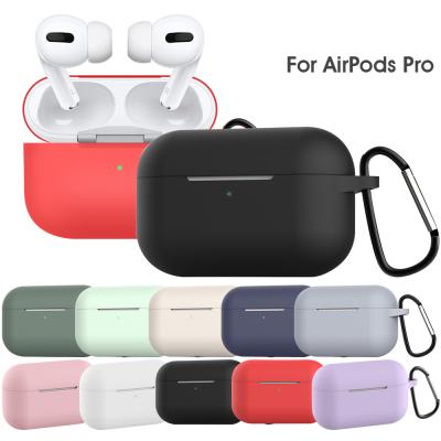 China Newest Universal Anti Lost Silicone Protective Case Cover With Key Chain Ring For Airpods Pro for sale