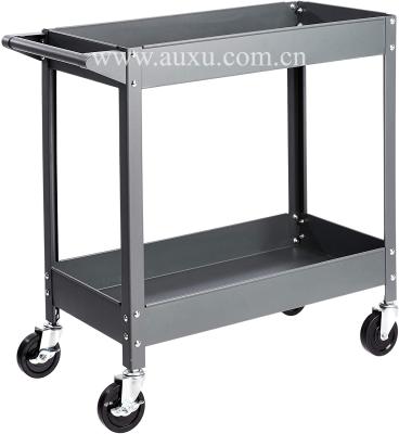 China Easy Movable 2-Shelf Steel Universal Tub Tender Utility Cart With 400-Pound Capacity for sale