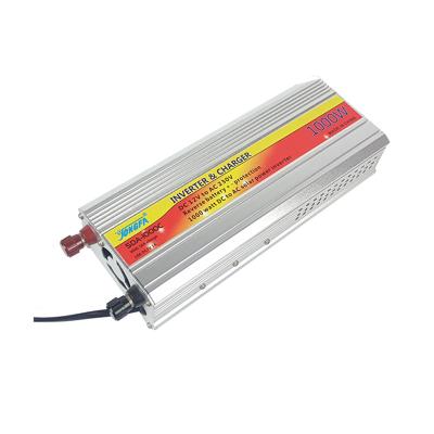 China YongFa Two In One Charger 10A Inverter 1000W DC 12V To AC 220V Power Inverter SDA-1000C 262*95*54mm for sale