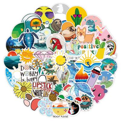 China Waterproof+Eco-friendly 100 VSCO Small Girl Sticker Notebook Fridge Mobile Phone Skateboard Trunk Beach Surf Cool Sticker for sale