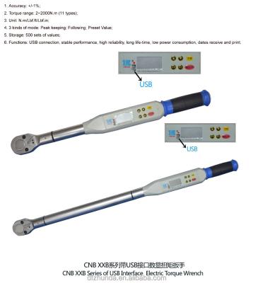 China Digital Torque Wrench Interface Battery Type Torque Wrench Repair Manual Tool 100-500 Nm USB Electric DIY Tools for sale