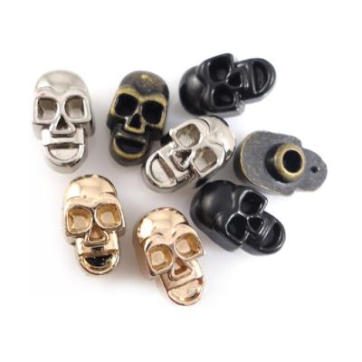 中国 Metal Zinc Alloy Rivet Decorations Punk Antique Finishing Shiny Metal Skull Buttons Studs Skull Rivets For Jacket Shoes Boots Belt Bag Clothing Skirt 販売のため