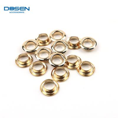 China Shiny Nickel Free Rose Gold Brass Metal Round Shaped Hole Studs Eyelets Hollow Studs Shoe Eyelet for Clothing Leather Canvas Shoes en venta