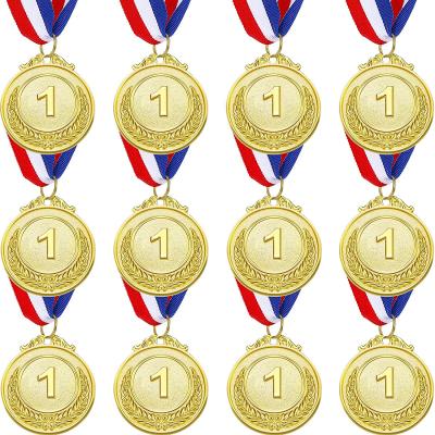 China Ready to ship FREE SAMPLE all 1st 2nd 3rd grade place cup star award medals - 3 pieces set (gold, silver, bronze) include ribbon for sale