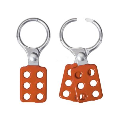 China Steel + Nylon Coated Hasp High Quality Metal Stainless Steel Keyhole Six Hole Lockout Safety Lockout Nylon Coated Hasp for sale