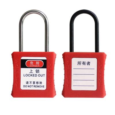 China China Factory Wholesale Widely Used Nylon Lock Padlock Non-Conductive Security Lockout Padlock With Key for sale