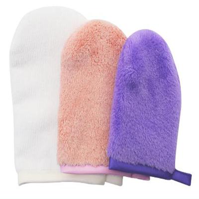 China Remove Makeup China Changshu Customized One Finger Two Fingers Microfiber Makeup Remover Finger Cover Glove for sale