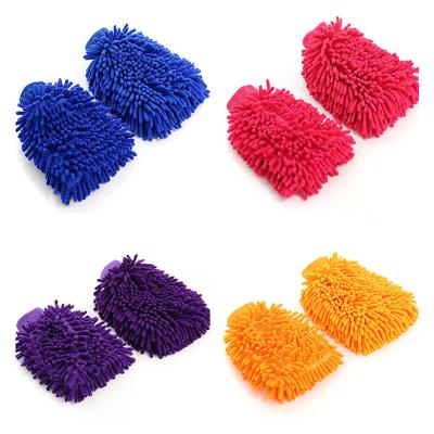 China Changshu Jiangsu Microfiber Car Care Chenille Glove Eco-friendly Super Clean Glove for sale