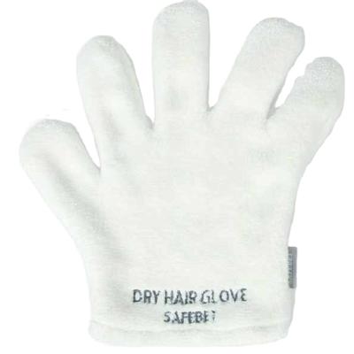 China Jiangsu Microfiber Coral Velvet Five Fingers Mitt Microfiber Hair Drying Glove Compressed Towel for sale