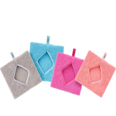 China Customized New Square Washable Style 100% Microfiber Facial Glove / Makeup Remover for sale