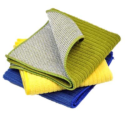 China Viable Silver PE Yarn Micro Cleaning Cloth Kitchen Fiber Fabric For Kitchen for sale