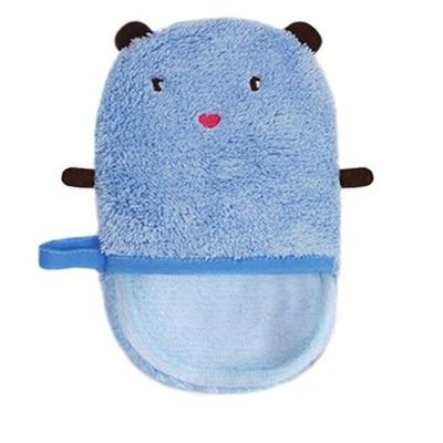 China EXFOLIATING Cute Cartoon Microfiber Scrub Bath Back Ball Rub Towels Kids Thicken Strong Exfoliate Towel Baby Bath Cloth for sale