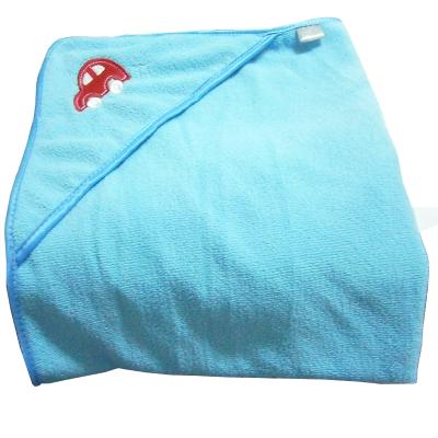 China Microfiber Terry Towel Zip Bag Packing Compressed Baby Hooded Towels for sale