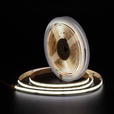 China High Density CCT Flexible Led Strip Dimmable COB Led Strip 5m 24v 640 Leds/M for sale